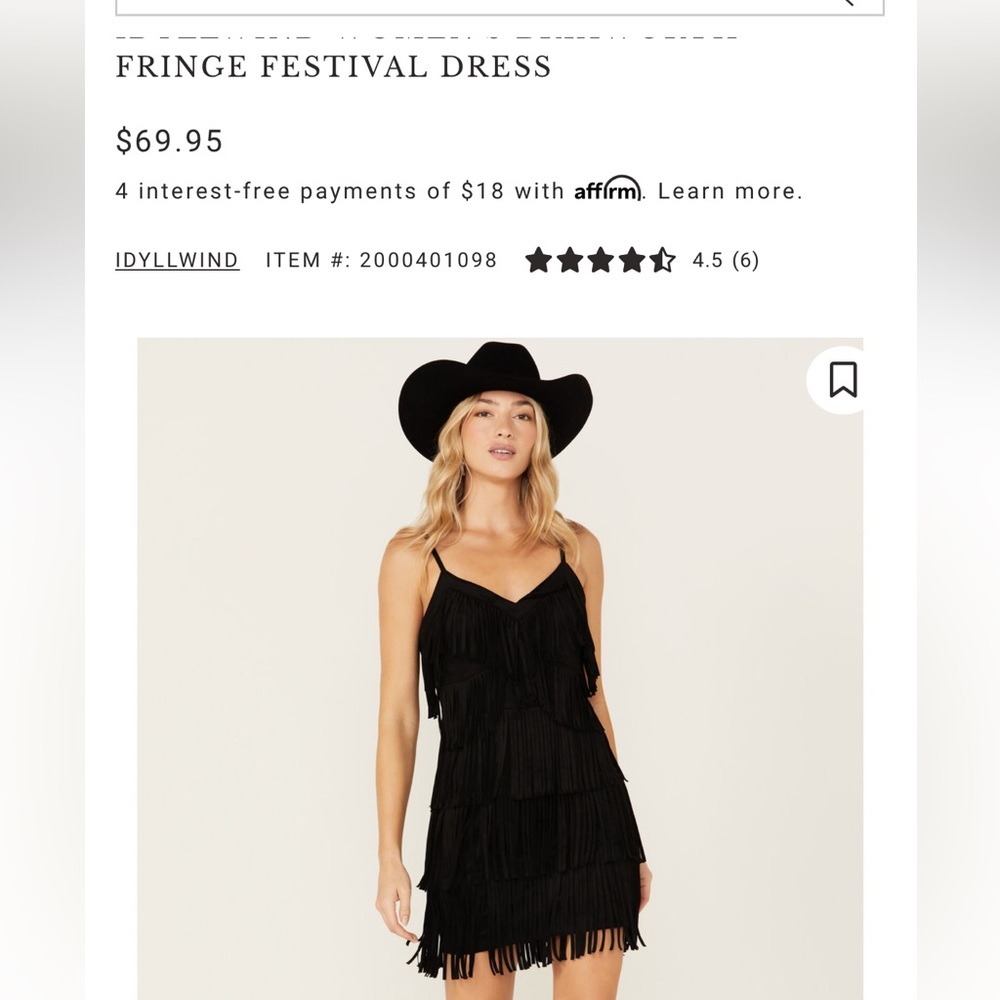 NWT IDYLLWIND WOMEN'S BRIXWORTH FRINGE FESTIVAL DRESSBrand new with tags